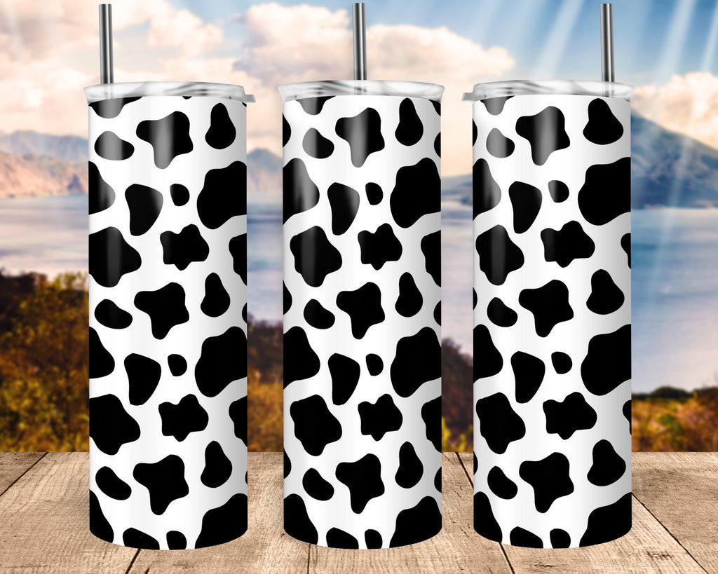 20oz Skinny Tumbler | Cow Print - Everydaykydex