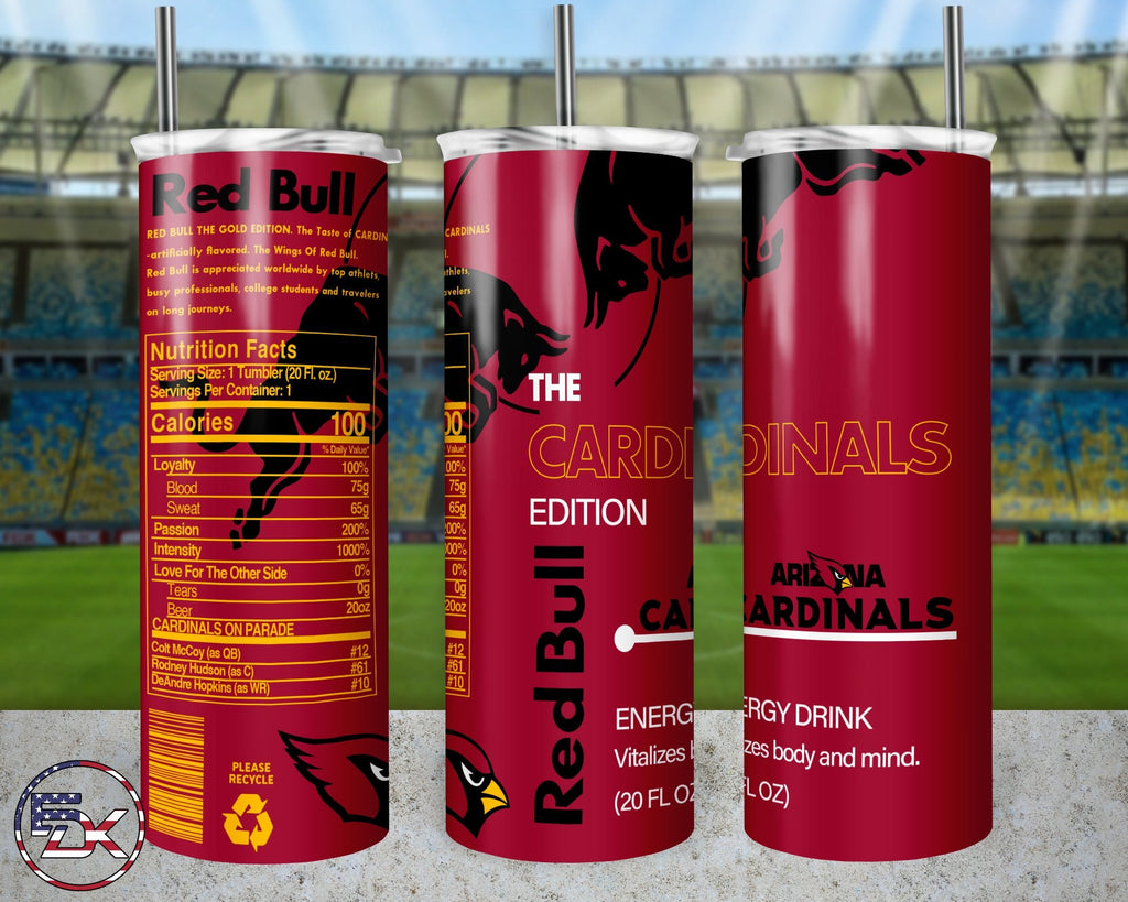 20oz Skinny Tumbler | NFL Red bull - Everydaykydex