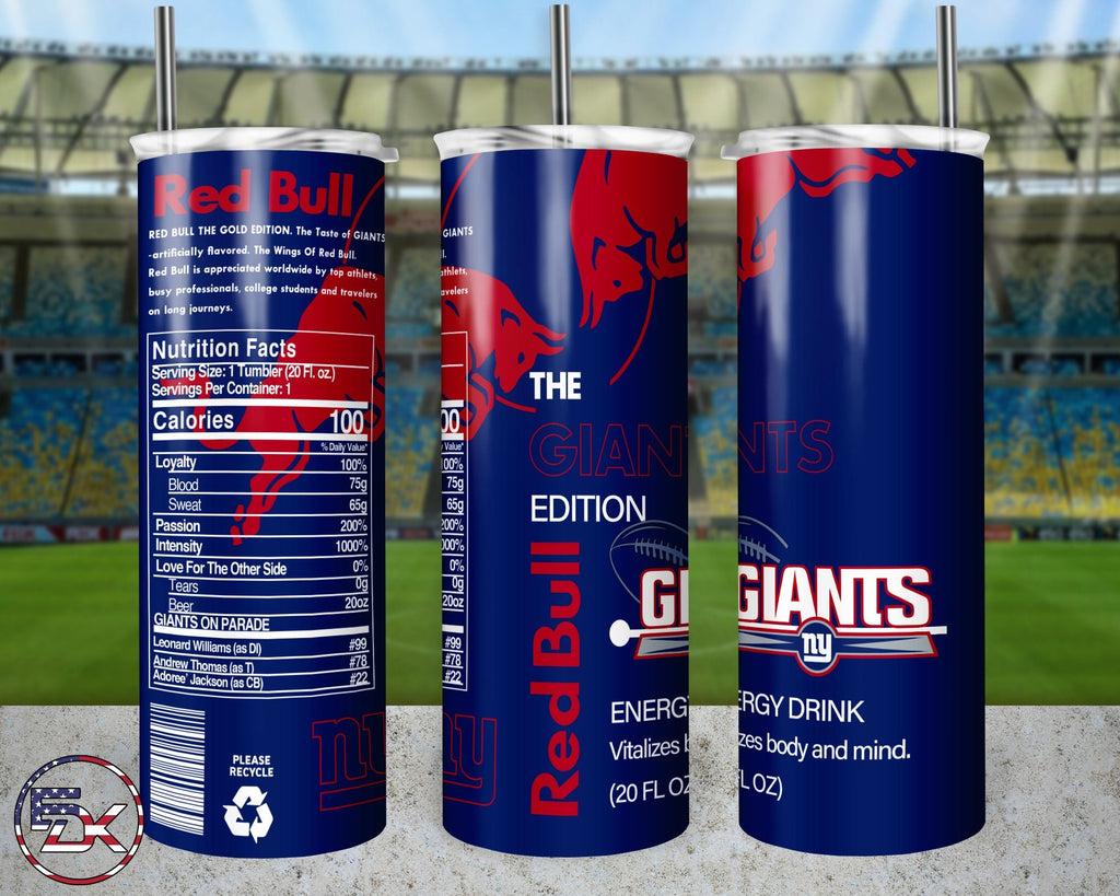 20oz Skinny Tumbler | NFL Red bull - Everydaykydex