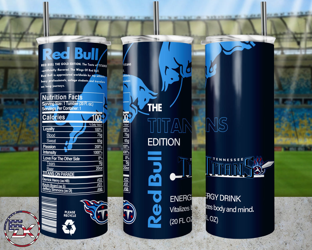 20oz Skinny Tumbler | NFL Red bull - Everydaykydex