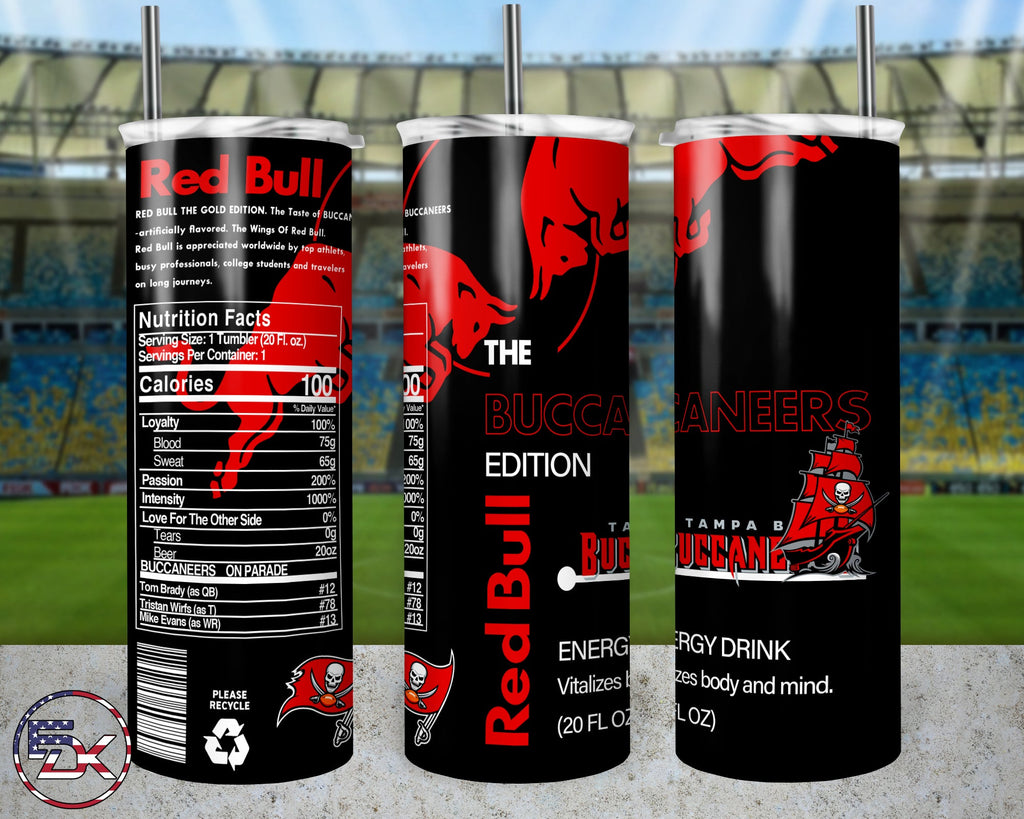 20oz Skinny Tumbler | NFL Red bull - Everydaykydex