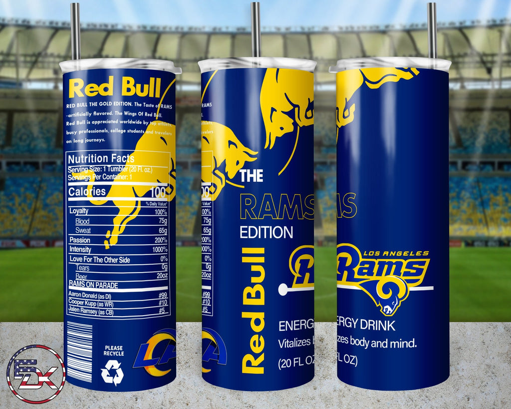 20oz Skinny Tumbler | NFL Red bull - Everydaykydex