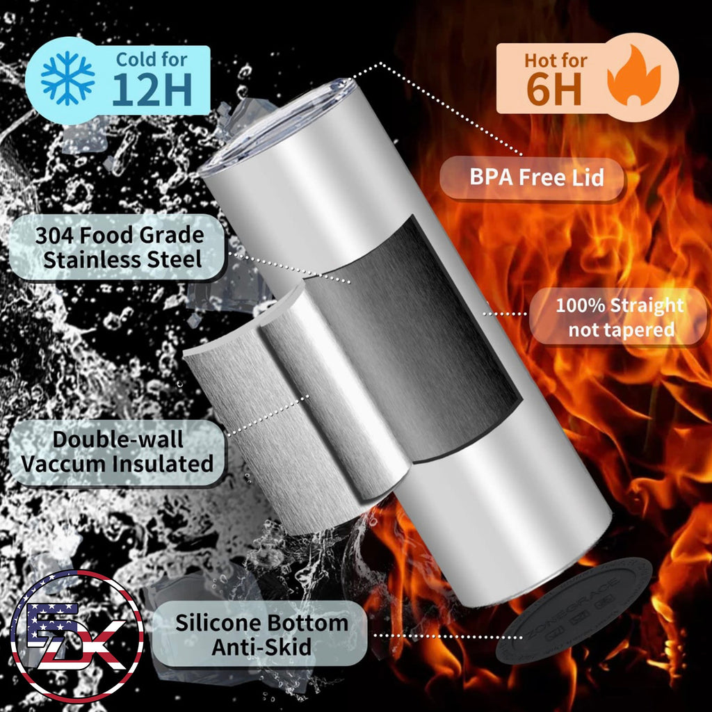 20oz Skinny Tumbler | NFL Red bull - Everydaykydex