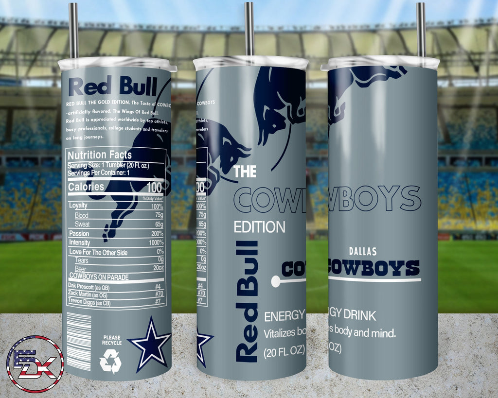 20oz Skinny Tumbler | NFL Red bull - Everydaykydex