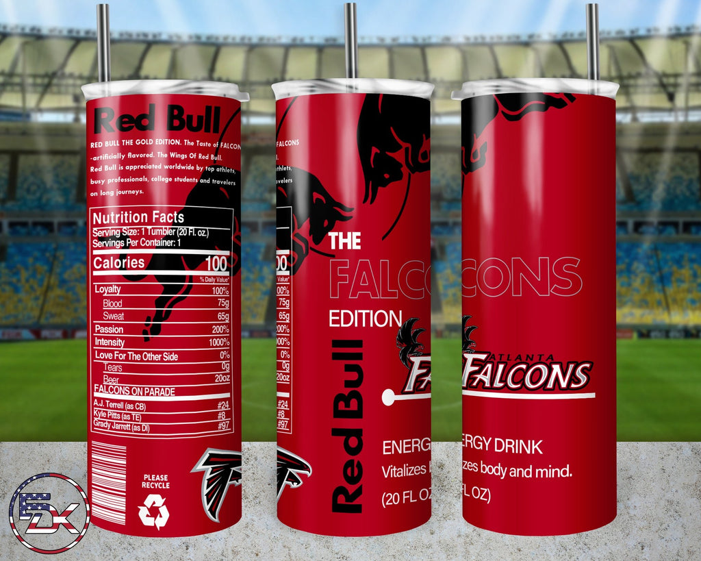 20oz Skinny Tumbler | NFL Red bull - Everydaykydex