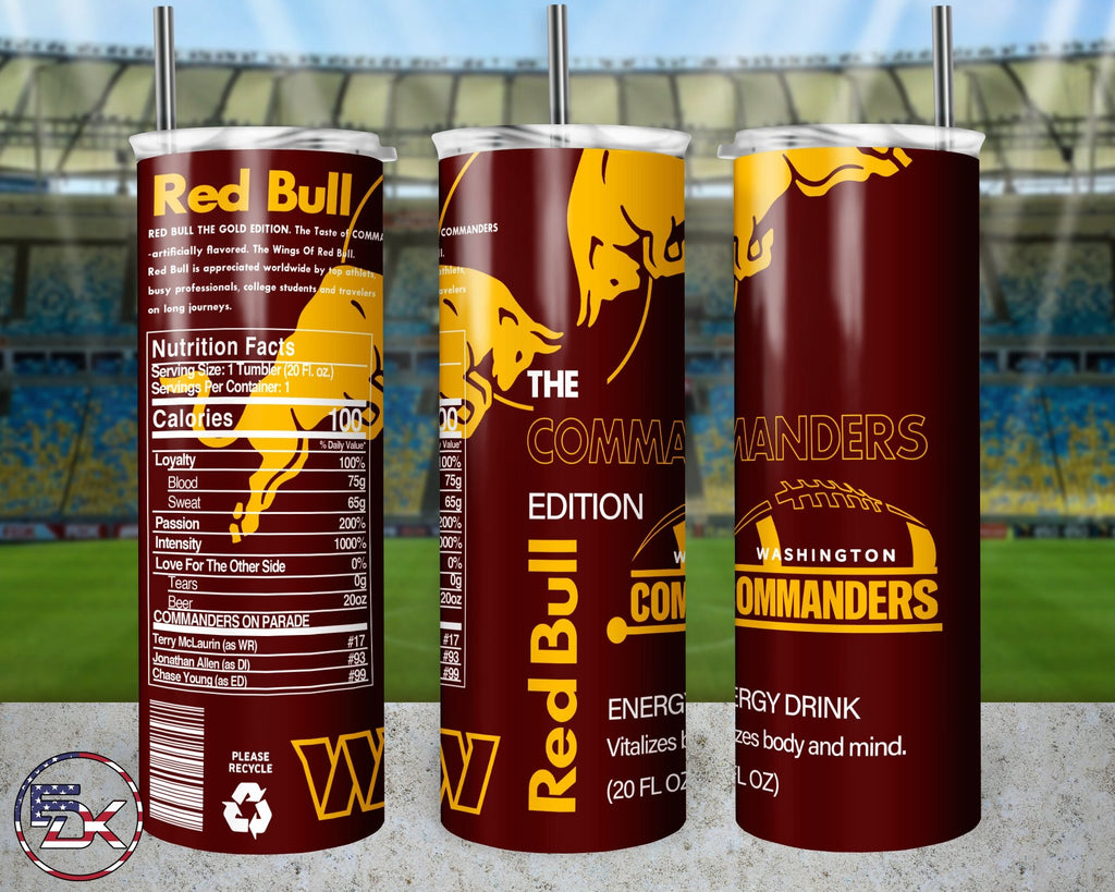 20oz Skinny Tumbler | NFL Red bull - Everydaykydex