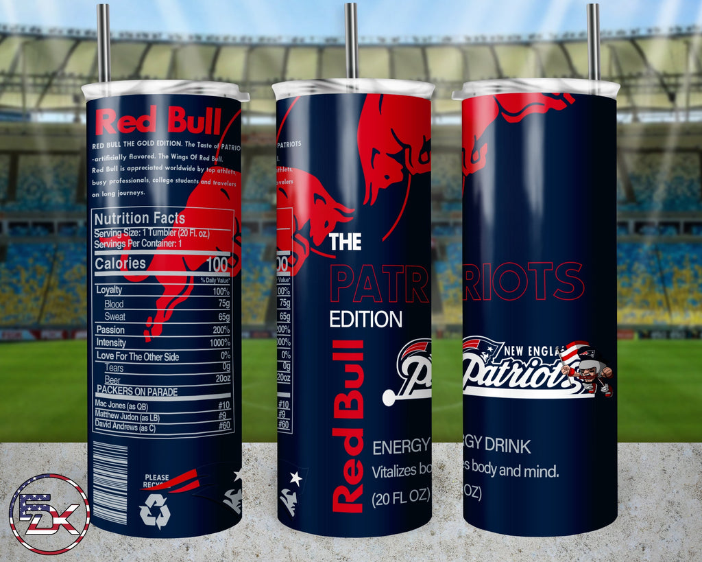 20oz Skinny Tumbler | NFL Red bull - Everydaykydex