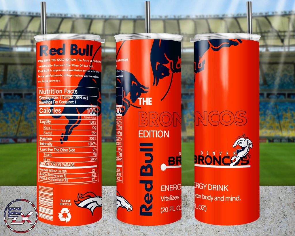 20oz Skinny Tumbler | NFL Red bull - Everydaykydex