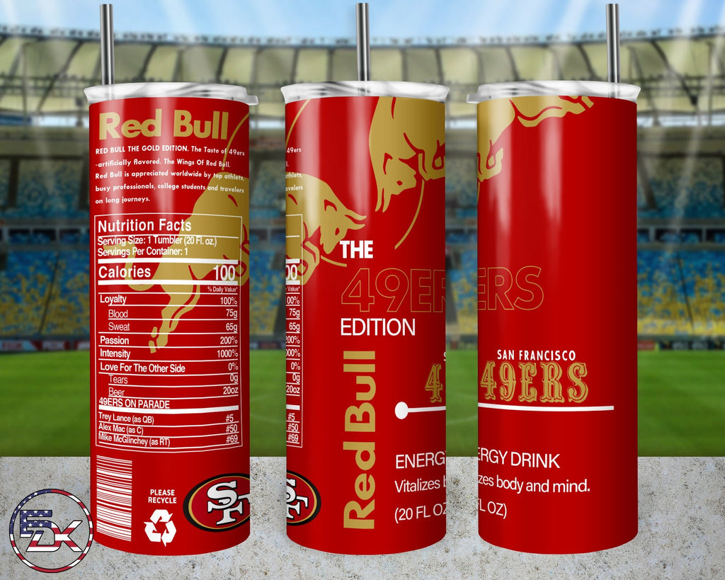 20oz Skinny Tumbler | NFL Red bull - Everydaykydex