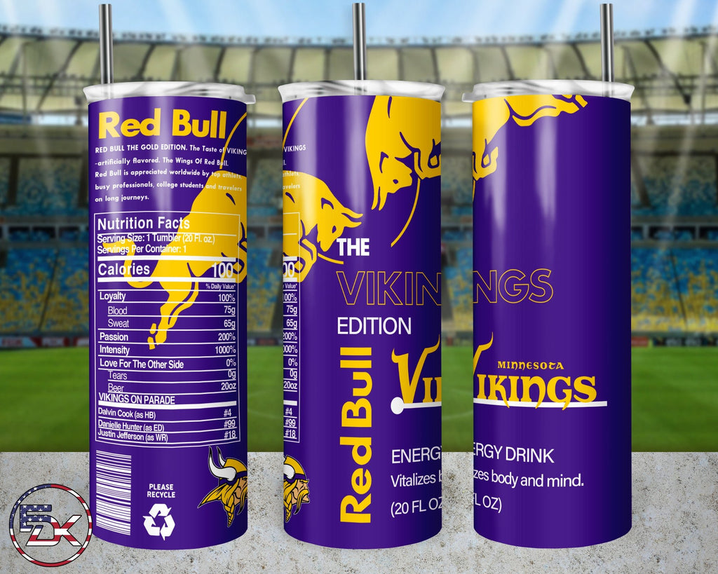 20oz Skinny Tumbler | NFL Red bull - Everydaykydex