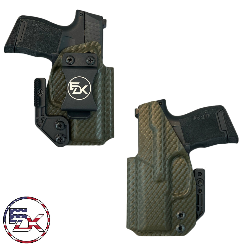 Sig Sauer P365 Carbon Fiber CF OD Green IWB Holster Inside the waistband