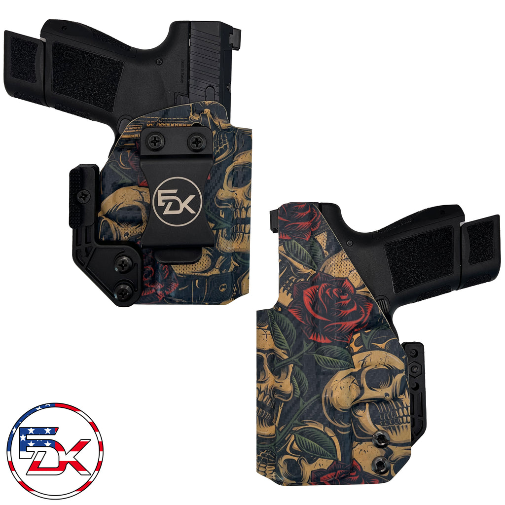 Canik Mete MC9 IWB Inside the waistband Skulls & and Roses Custom Kydex Holster