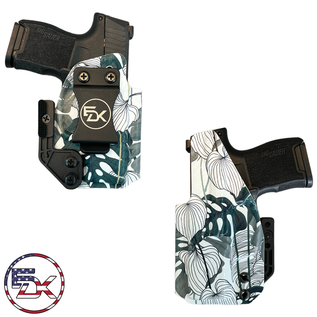 Sig Sauer P365 Custom Monstera Leaves IWB Holster Inside the waistband