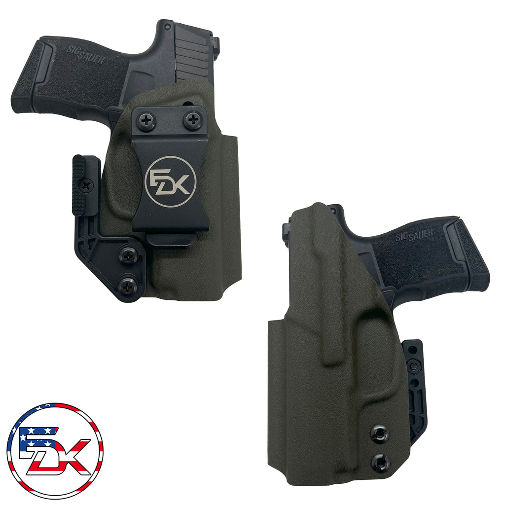 Sig Sauer P365 Open Ended Solid Color OD Green Kydex Inside the waistband IWB holster