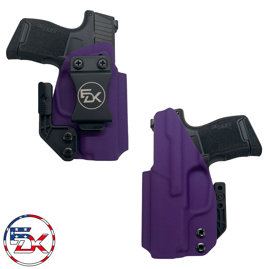 Sig Sauer P365 Open Ended Solid Color Purple Kydex Inside the waistband IWB holster