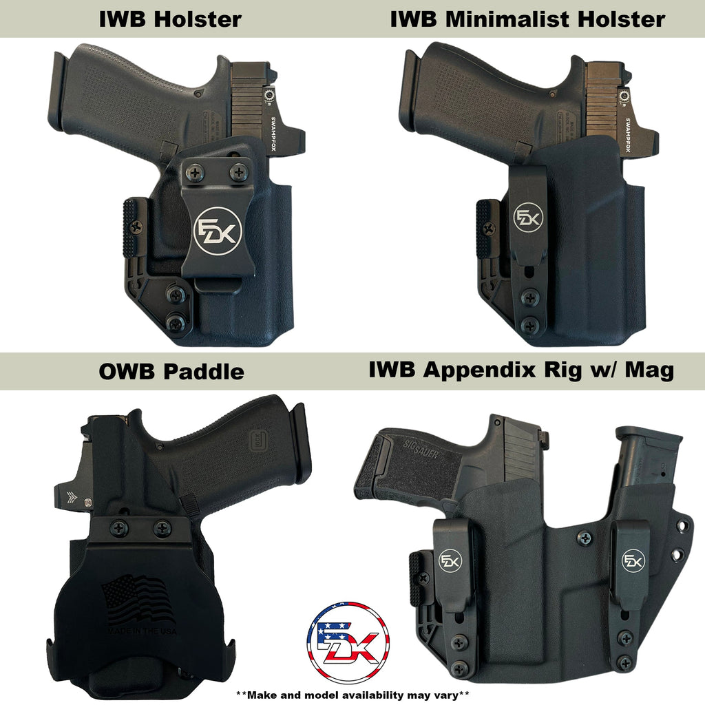 Available holster options