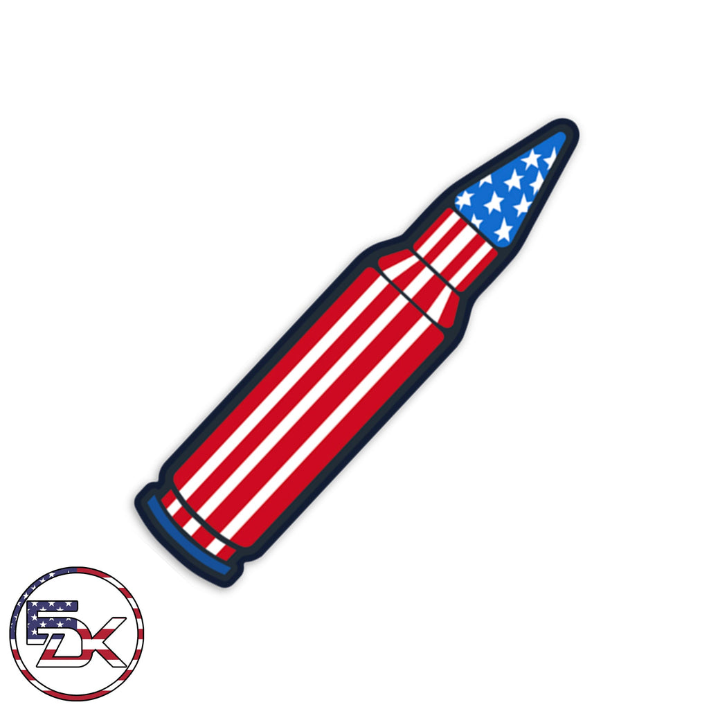 American Flag Bullet Sticker - Everydaykydex