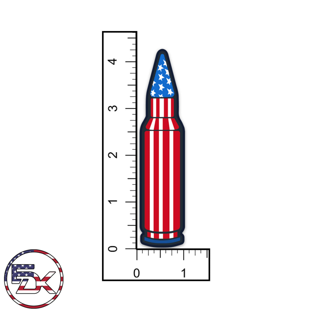 American Flag Bullet Sticker - Everydaykydex