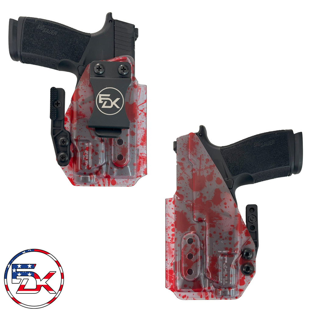 Bloody handprint Ghost (Clear) - Inside the Waistband (IWB) Holster - Everydaykydex