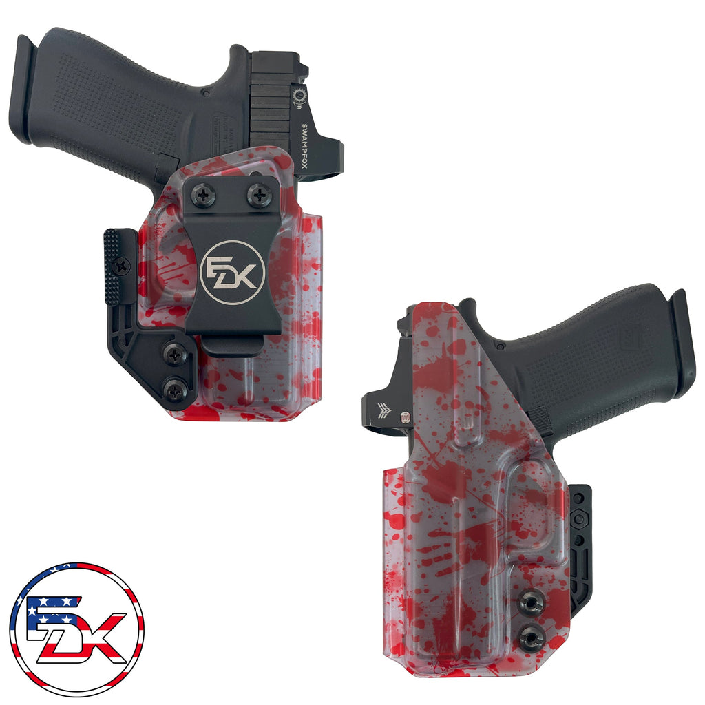 Bloody handprint Ghost (Clear) - Inside the Waistband (IWB) Holster - Everydaykydex