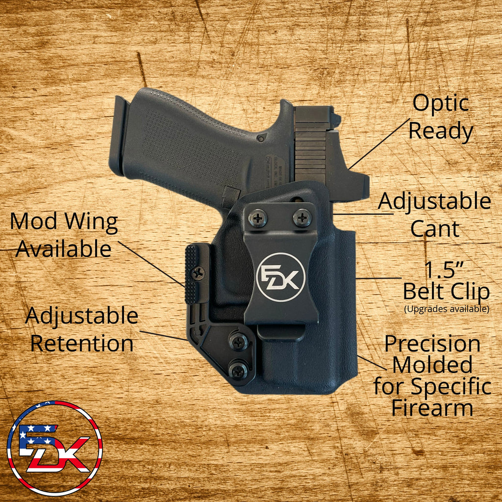 Canik Mete MC9 w/Olight Baldr S (Closed Ended) - Inside the Waistband (IWB) kydex Holsters - Everydaykydex