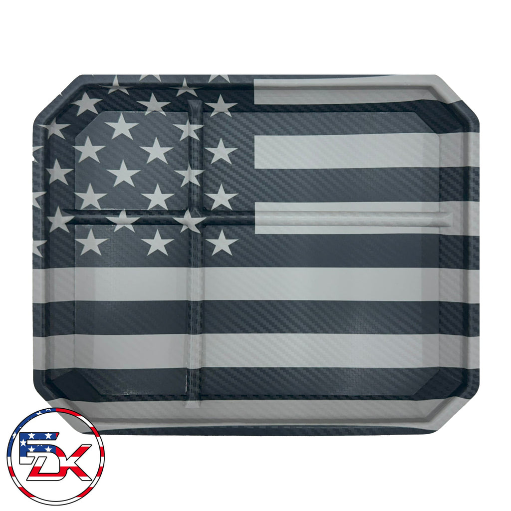 Carbon Fiber American Flag - Black - EDC Kydex Tray - Everydaykydex