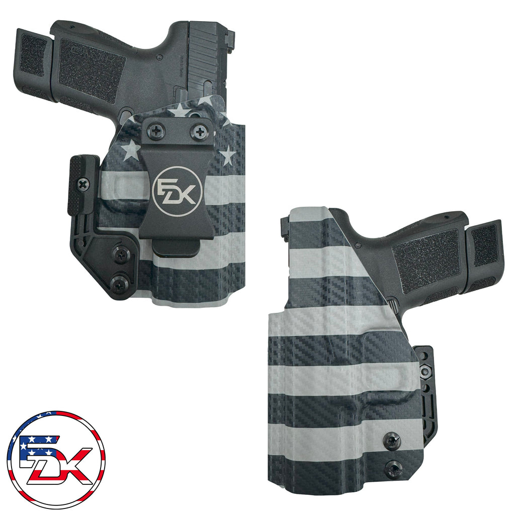 Carbon Fiber American Flag - Black - Inside the Waistband (IWB) Holster - Everydaykydex