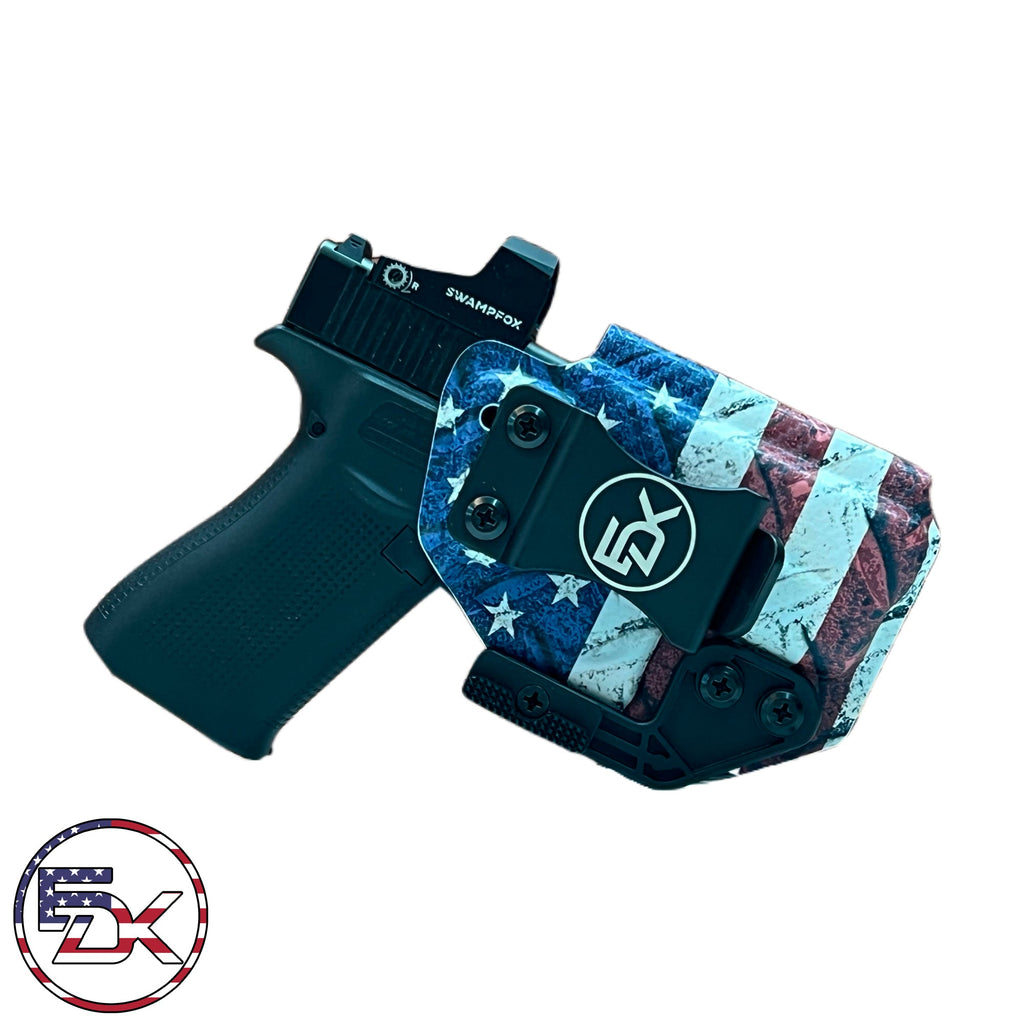 Carbon Fiber American Flag - Diamond Plate - Inside the Waistband (IWB) Holster - Everydaykydex