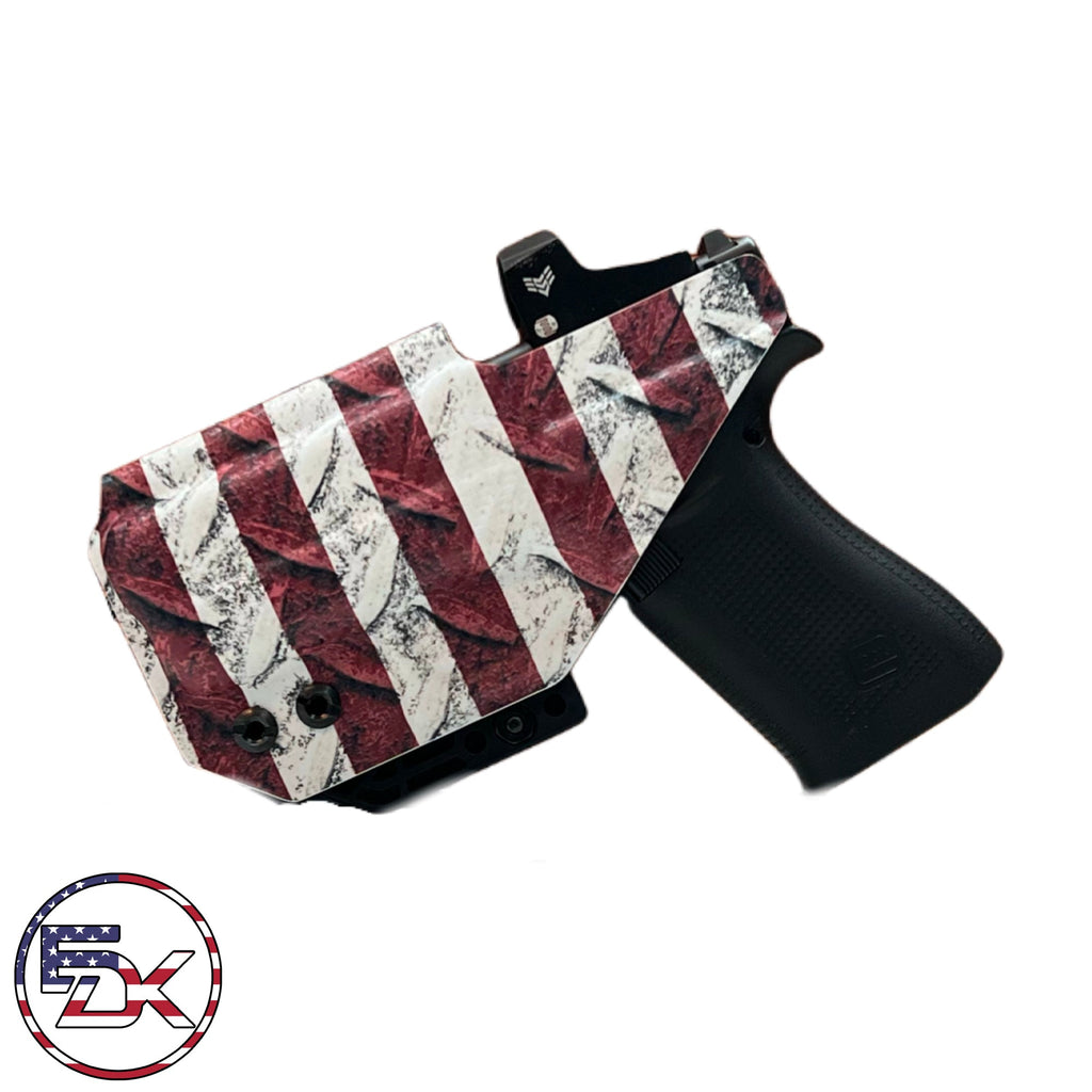 Carbon Fiber American Flag - Diamond Plate - Inside the Waistband (IWB) Holster - Everydaykydex