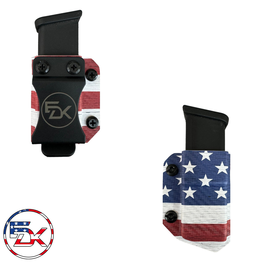 Carbon Fiber American Flag - Inside the Waistband (IWB) kydex Mag Carriers - Everydaykydex