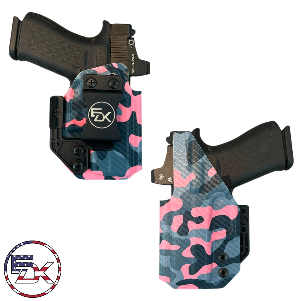 Carbon Fiber Camo - Pink - Inside the Waistband (IWB) Holster - Everydaykydex