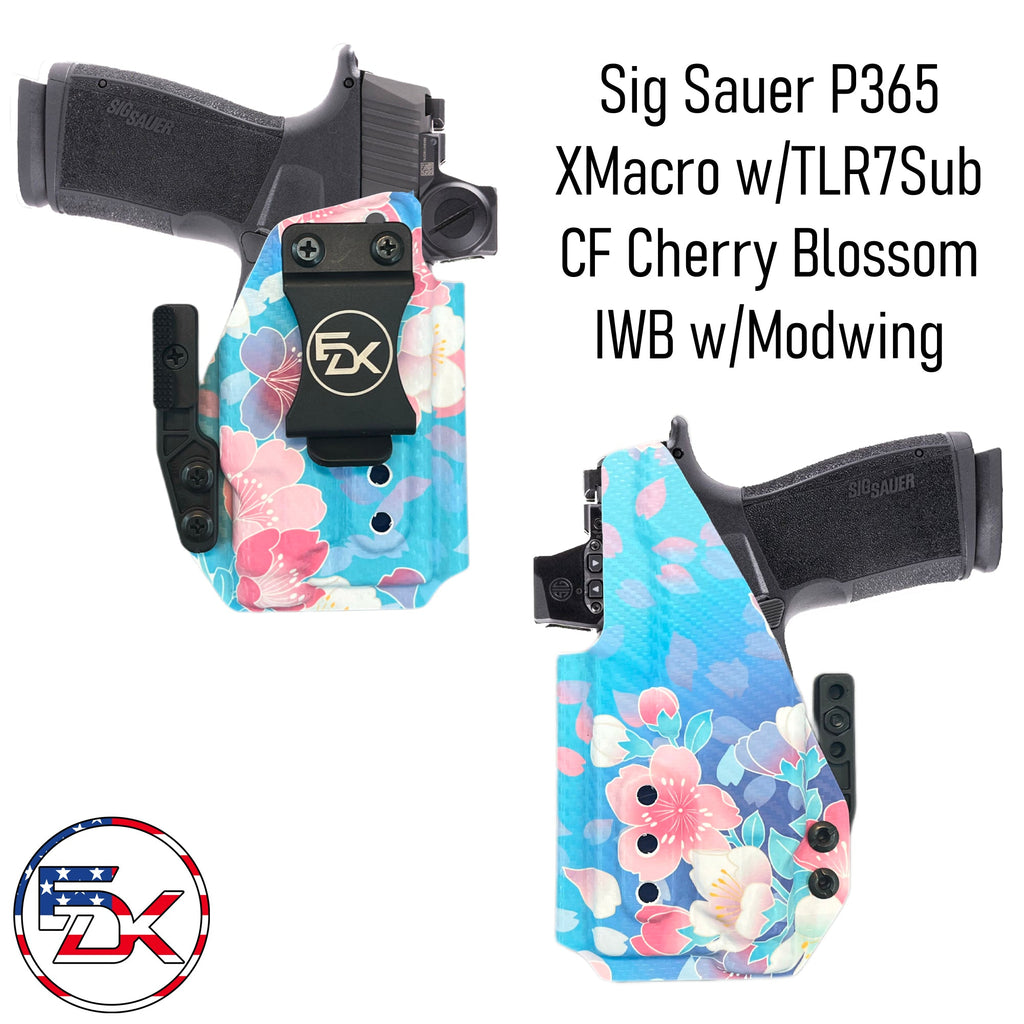 Carbon Fiber Cherry Blossom - Inside the Waistband (IWB) Holster - Everydaykydex