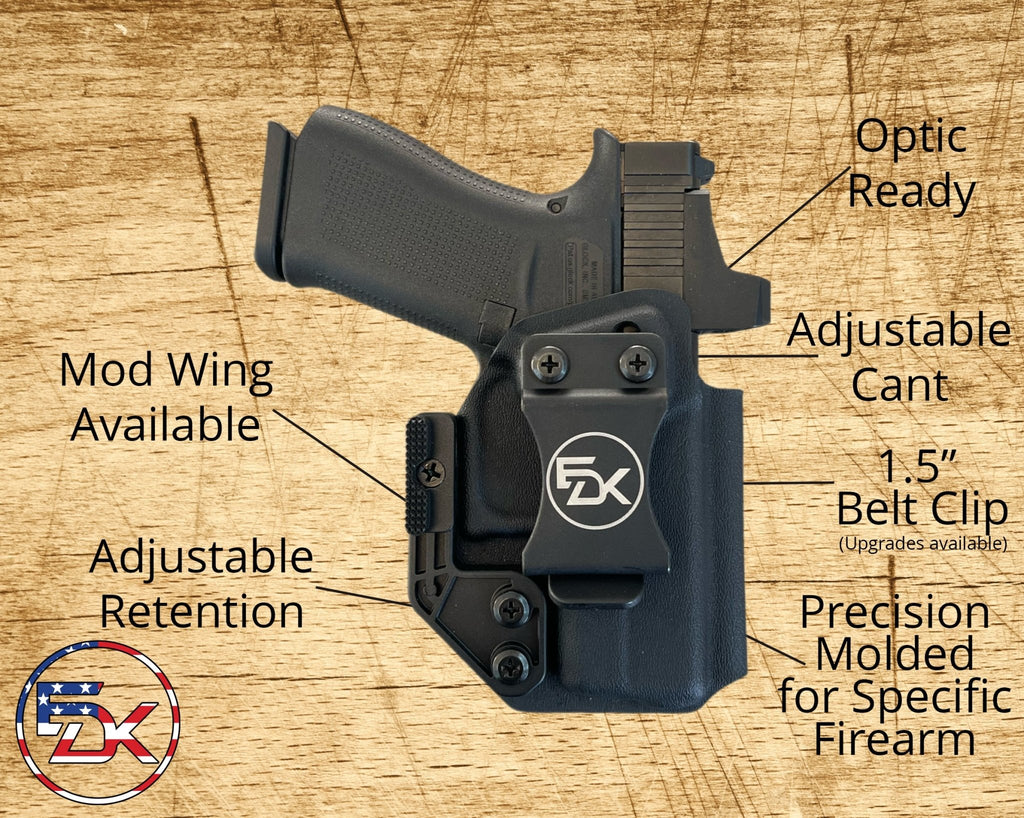 Carbon Fiber Flag - Texas - Inside the Waistband (IWB) Kydex Holster - Everydaykydex