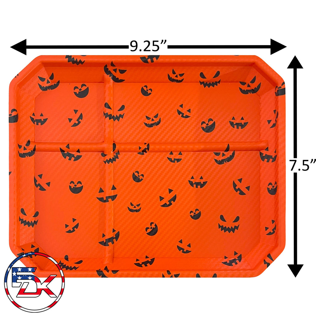 Carbon Fiber Halloween Pumpkins - Orange - EDC Kydex Tray - Everydaykydex