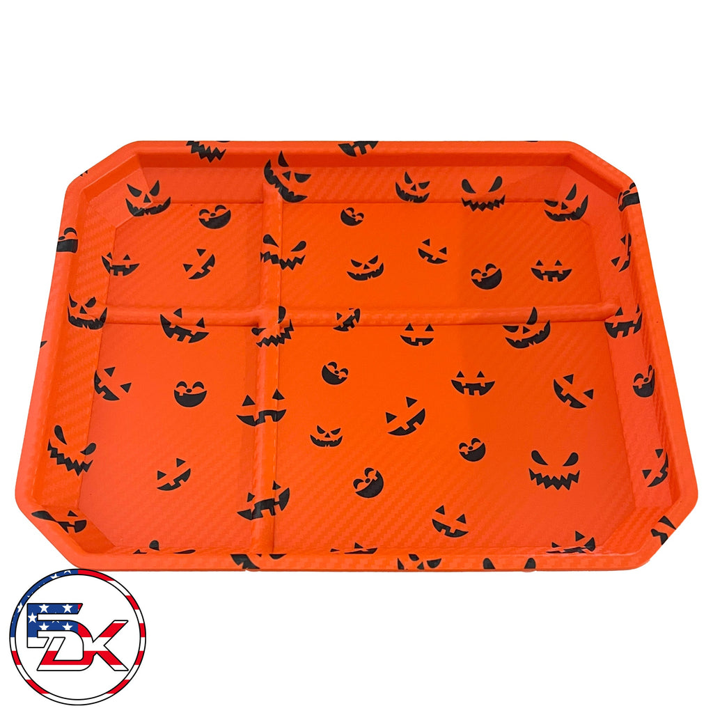 Carbon Fiber Halloween Pumpkins - Orange - EDC Kydex Tray - Everydaykydex