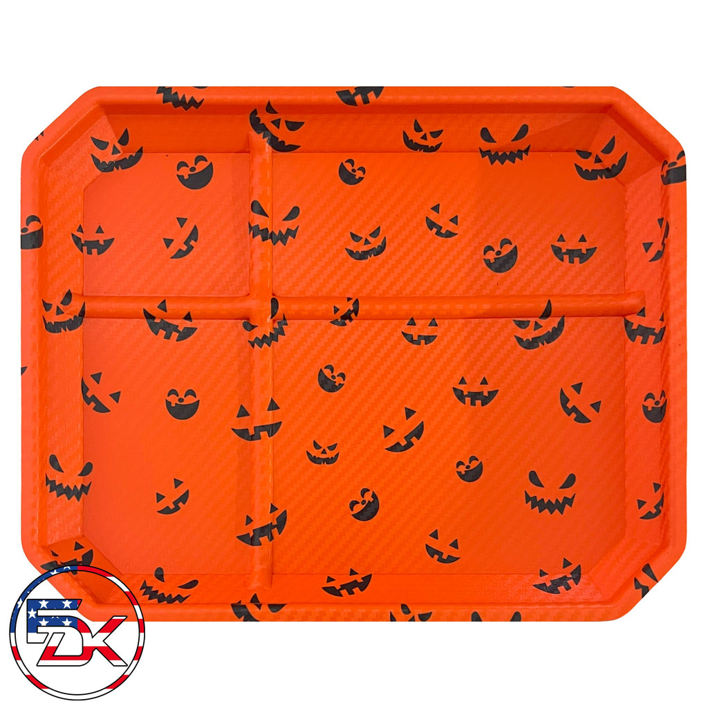 Carbon Fiber Halloween Pumpkins - Orange - EDC Kydex Tray - Everydaykydex