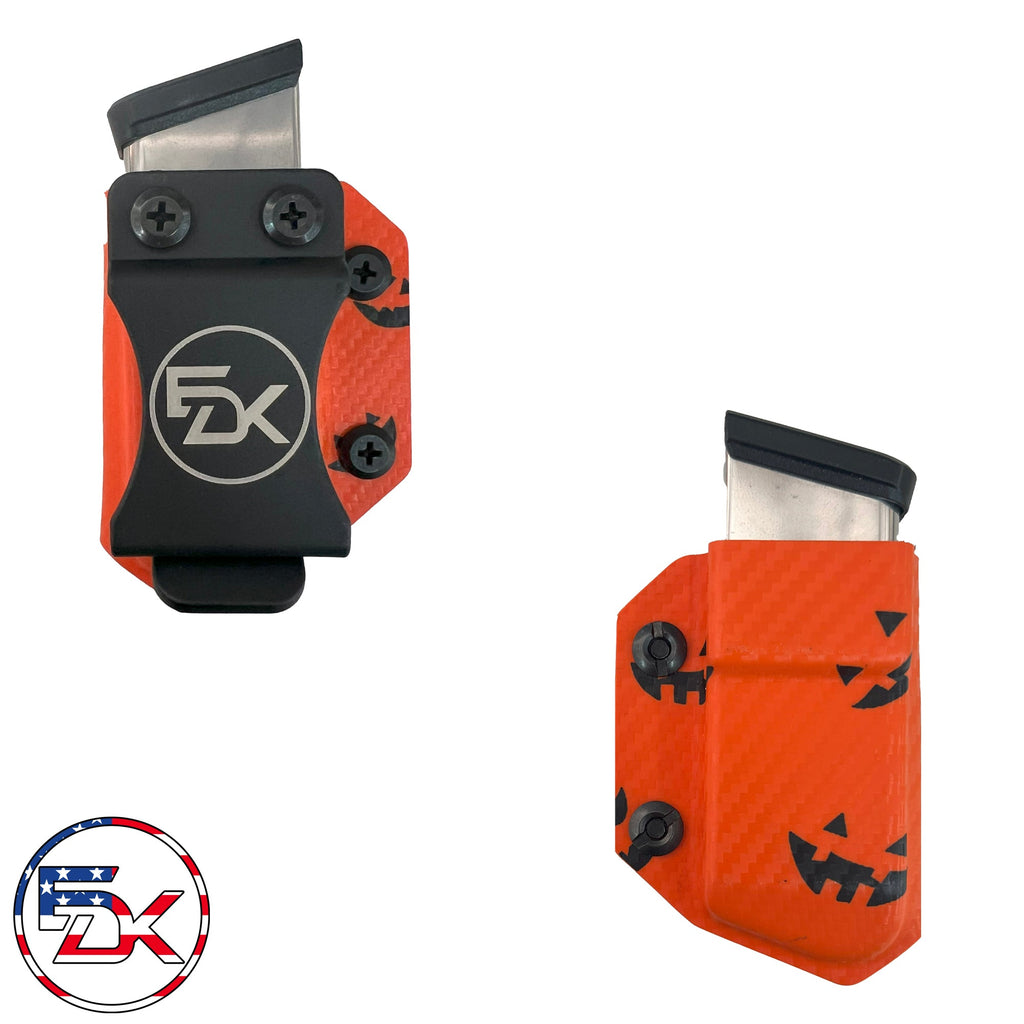 Carbon Fiber Halloween Pumpkins - Orange - Inside the Waistband (IWB) kydex Mag Carriers - Everydaykydex