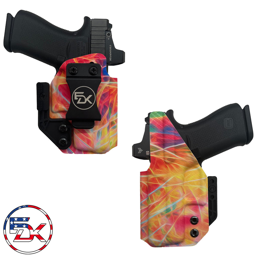 Carbon Fiber Multicolor Abstract - Inside the Waistband (IWB) Holster - Everydaykydex