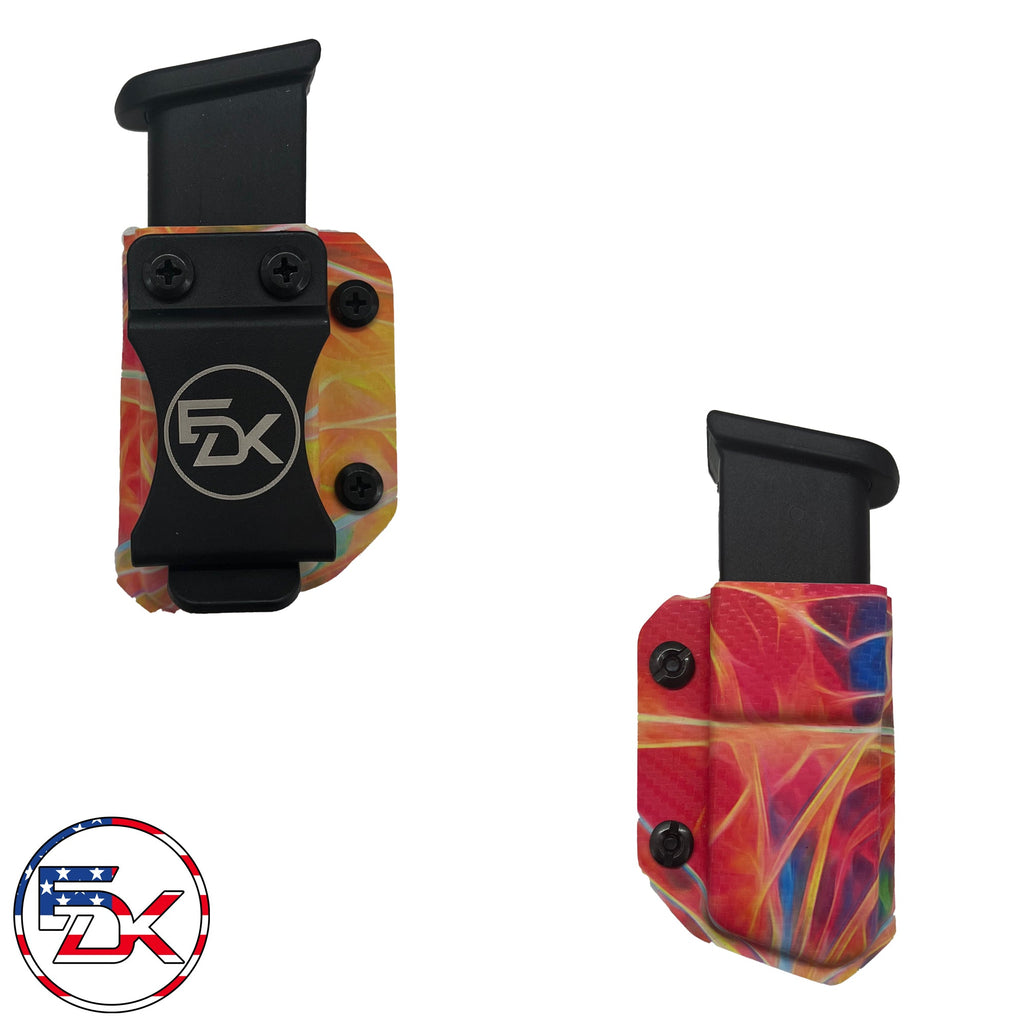 Carbon Fiber Multicolor Abstract - Inside the Waistband (IWB) kydex Mag Carriers - Everydaykydex