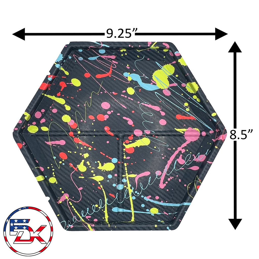 Carbon Fiber Neon Splatter - EDC Kydex Tray - Everydaykydex