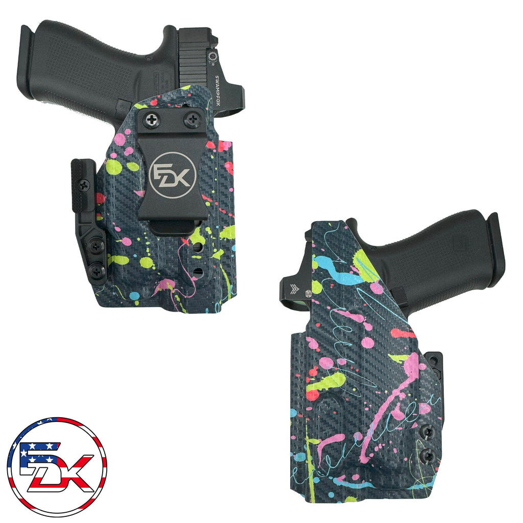 Carbon Fiber Neon Splatter - Inside the Waistband (IWB) Holster - Everydaykydex