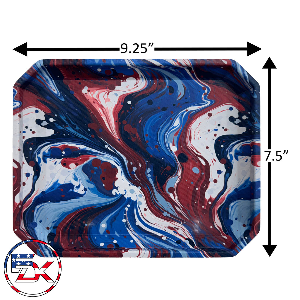 Carbon Fiber Patriotic Swirl - EDC Kydex Tray - Everydaykydex