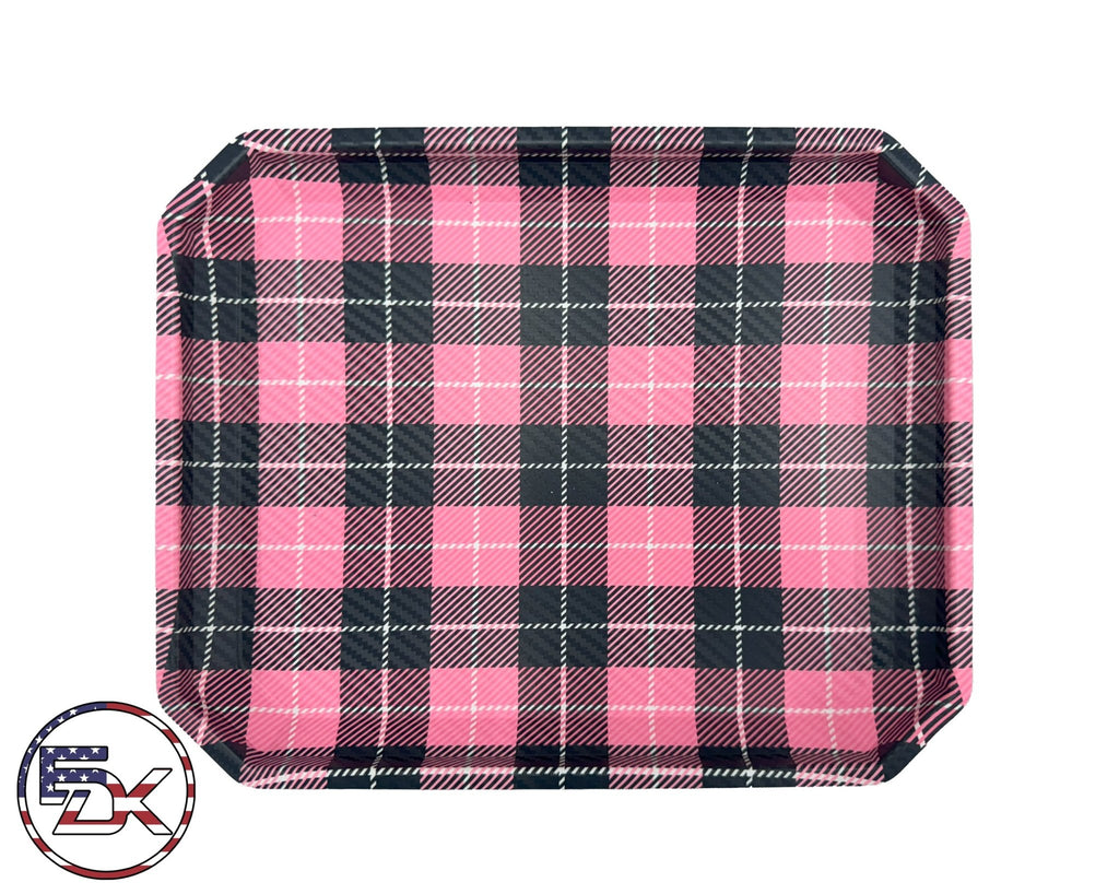 Carbon Fiber Plaid - Pink - EDC Kydex Tray - Everydaykydex