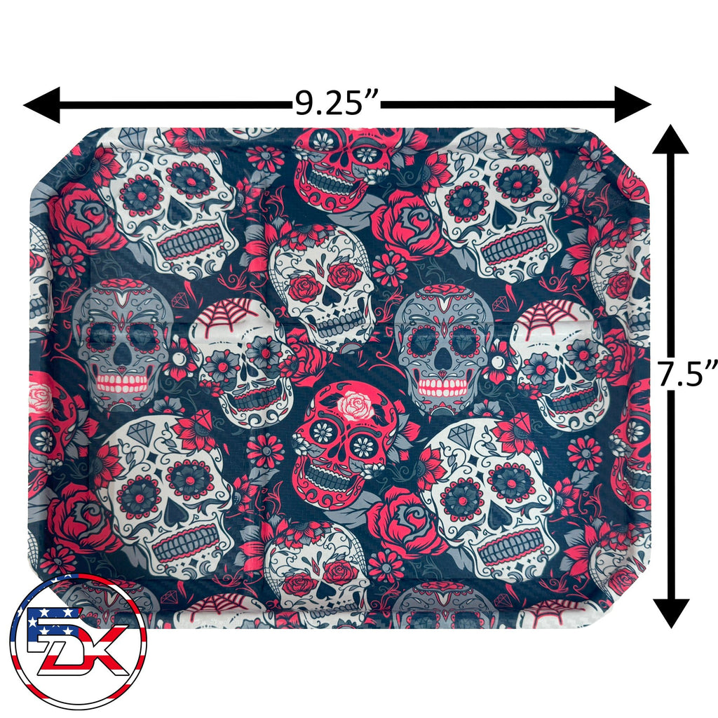 Carbon Fiber Sugar Skulls - Dark - EDC Kydex Tray - Everydaykydex