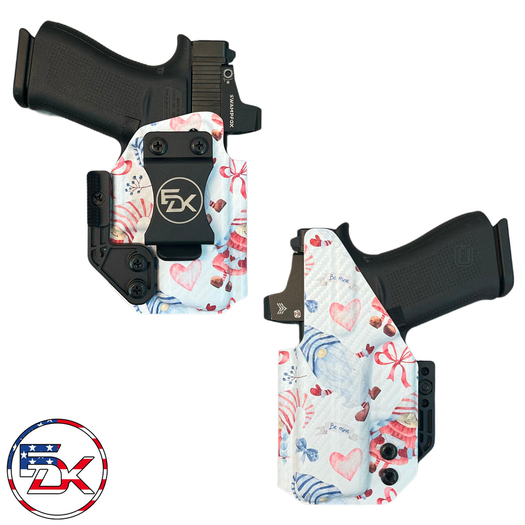 Carbon Fiber Valentines Day - Gnomes - Inside the Waistband (IWB) Holster - Everydaykydex