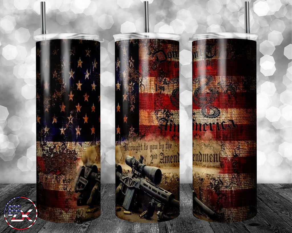 Don't tread on me | 2nd Amendment - 20oz Skinny Tumbler - Everydaykydex