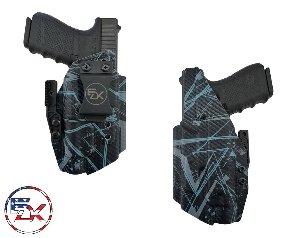 Glock 19 Gen 1 - 4 w/Streamlight TLR1 (Open Ended) - Inside the Waistband (IWB) kydex Holsters - Everydaykydex