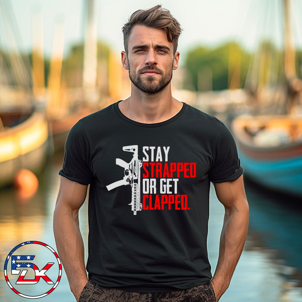 Men's Stay Strapped T-Shirt - Black - Everydaykydex