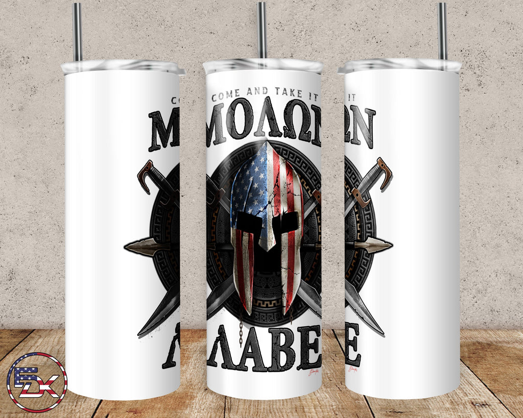 Molon Labe - Come and Take it | 20oz Skinny Tumbler - Everydaykydex